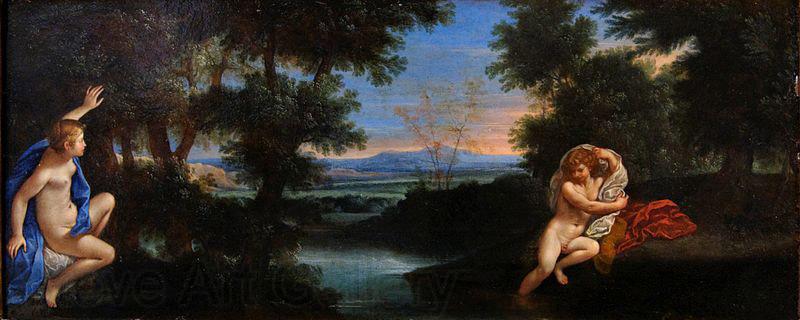 Francesco Albani Hermaphroditus and Salmacis. France oil painting art
